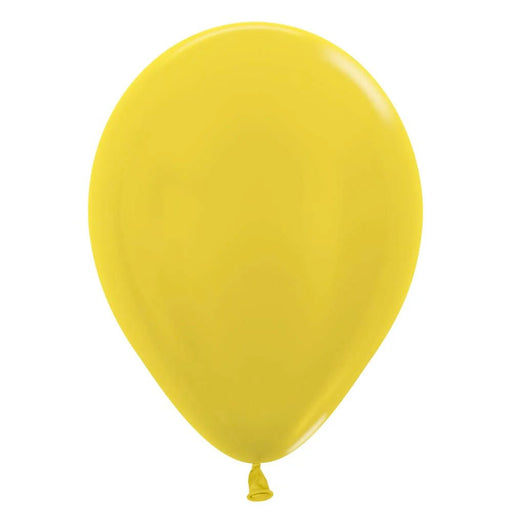 Metallic Yellow Latex Balloon w/ Helium & Hi - Float, 11" | 1 ct - Zurchers