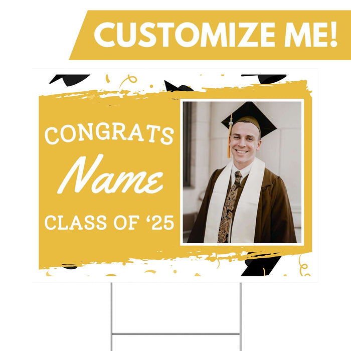 Graduation Congrats Custom Yard Sign with Photo, 18" x 24" | 1 ct - Zurchers