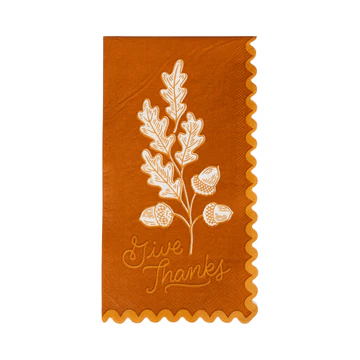 Acorns Give Thanks Dinner Napkin | 1ct - Zurchers