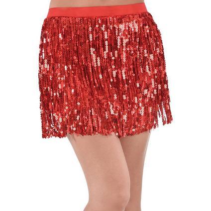 Adult Red Sparkle Sequin Skirt | 1 ct - Zurchers