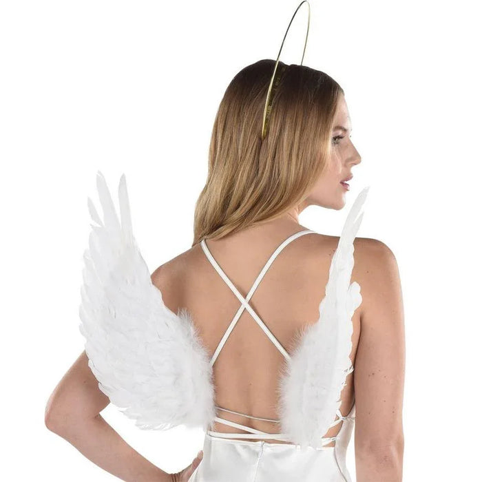 Adult White Feather Floating Angel Wings | 1 ct - Zurchers