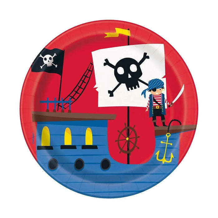 Ahoy Pirate Paper Dessert Plates 7" | 8 ct - Zurchers