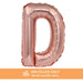 Air Filled Rose Gold Mylar Letter Balloon, 16" | 1 ct - Zurchers