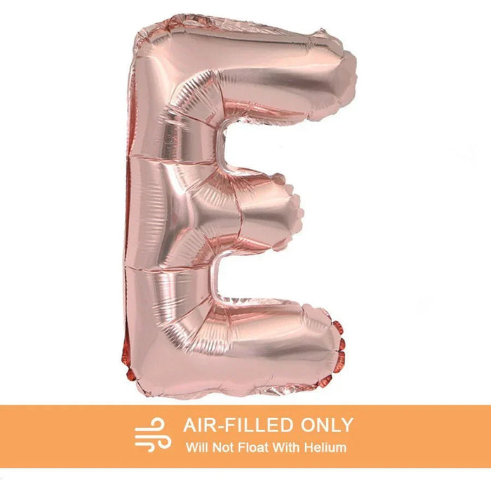 Air Filled Rose Gold Mylar Letter Balloon, 16" | 1 ct - Zurchers