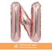 Air Filled Rose Gold Mylar Letter Balloon, 16" | 1 ct - Zurchers