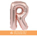 Air Filled Rose Gold Mylar Letter Balloon, 16" | 1 ct - Zurchers
