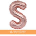 Air Filled Rose Gold Mylar Letter Balloon, 16" | 1 ct - Zurchers