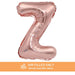 Air Filled Rose Gold Mylar Letter Balloon, 16" | 1 ct - Zurchers