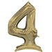 Air Filled White Gold Number Self Standing Balloons 54" | 1 ct - Zurchers