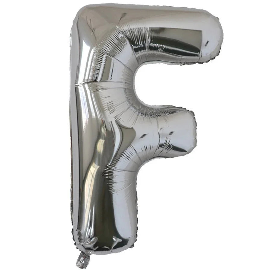 Silver Jumbo Letter Metallic Balloon 34