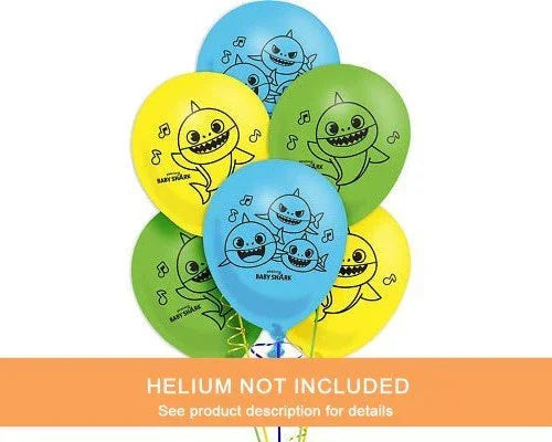 Baby Shark Latex Balloon Pack 12" | 6 ct - Zurchers