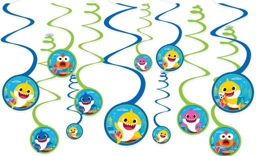 Baby Shark Swirl Decorations | 12pcs - Zurchers