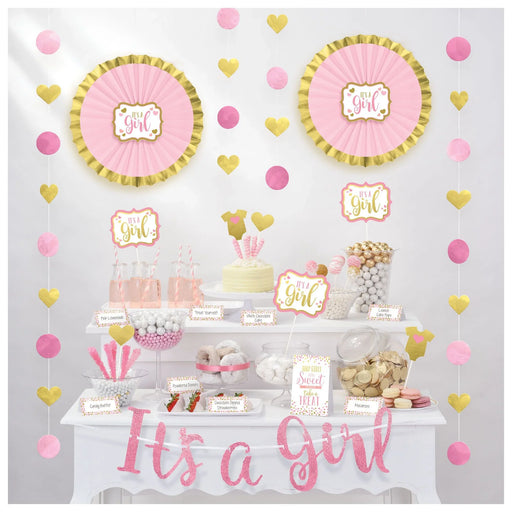 Baby Shower It's A Girl Buffet Decorating Kit | 1kit - Zurchers