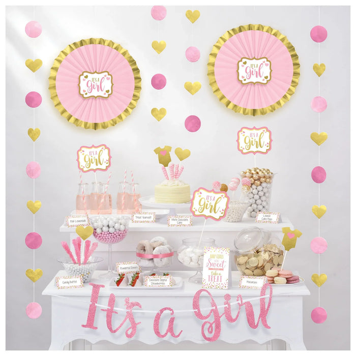 Baby Shower It's A Girl Buffet Decorating Kit | 1kit - Zurchers
