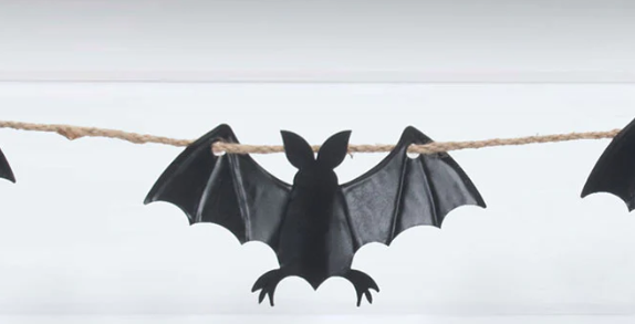 69" Long Metal Halloween Bat Garland | 1ct