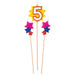 Birthday Cake Pick Candles 5 | 3pcs - Zurchers