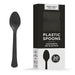 Black Heavy Duty Plastic Spoons | 20ct - Zurchers