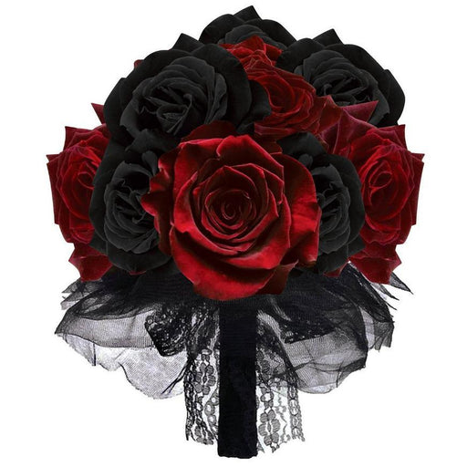 Black & Red Fabric Rose Bouquet | 1 ct - Zurchers