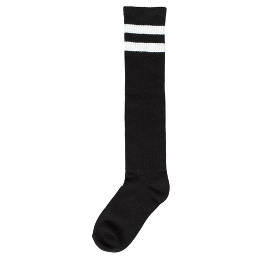 Black w/White Stripes Knee Socks | 1pr - Zurchers