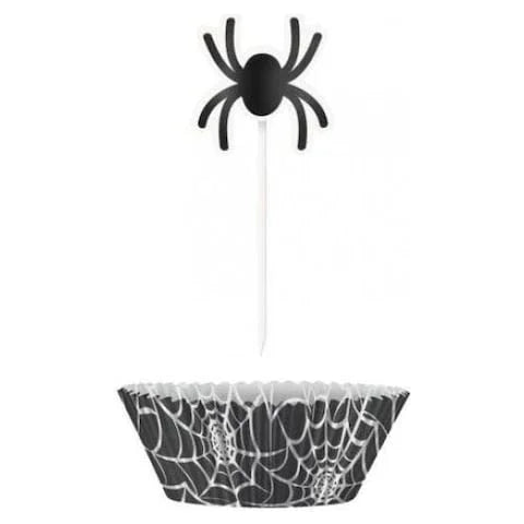 Black Spider Web Cupcake Kit | 1 ct - Zurchers