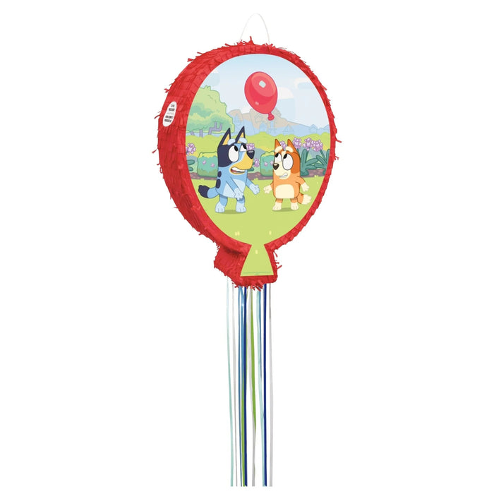 Bluey Balloon Shaped Pull String Piñata | 1 ct - Zurchers