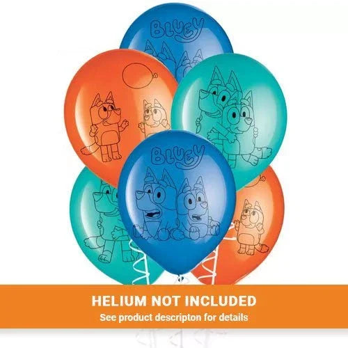 12" Bluey Latex Balloon Pack | 6 ct - Zurchers