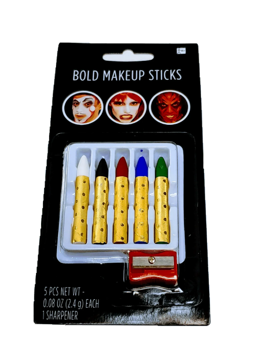 Bold Makeup Sticks W/Sharpener | 6pcs - Zurchers