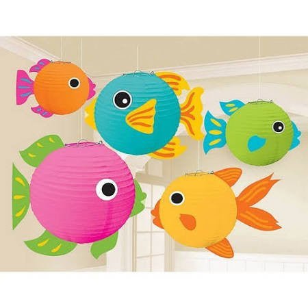 Bright Fish Paper Lanterns | 5 ct - Zurchers