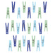 Clothespins Party Favors Blue 1 3/8" x 3/8" | 24ct - Zurchers