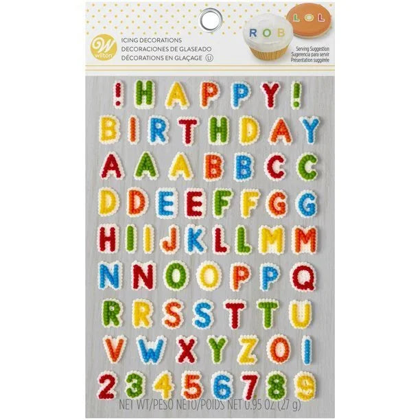 Happy Birthday Letters & Numbers Icing Decorations |1 ct - Zurchers