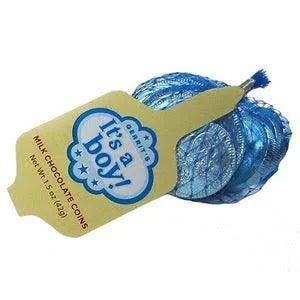 Copy of Fort Knox Pink It's A Boy Milk Chocolate Coins - 1.5 - oz. Mesh Bag | 1ct - Zurchers