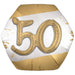 Golden Age Happy 50th Birthday Hexagonal Supershape Balloon, 30" | 1ct - Zurchers