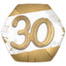 Golden Age Happy 30th Birthday Hexagonal Supershape Balloon, 30" | 1ct - Zurchers