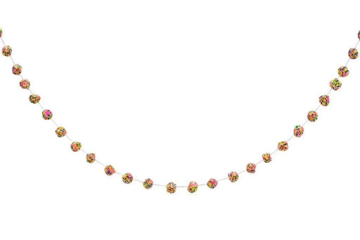 White, Pink, & Turquoise Sprinkles Wool Garland 6ft | 1ct - Zurchers