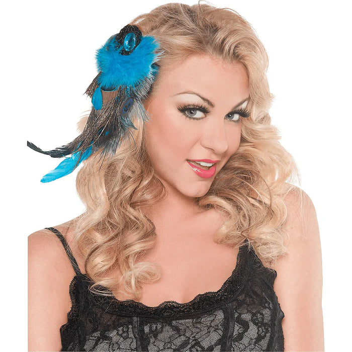 Peacock Feather Hair Clip Accessory | 1 ct - Zurchers