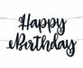 Black Script Happy Birthday Letter Banner 7Ft | 1ct - Zurchers