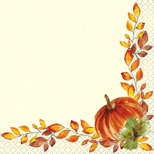 Thanksgiving Watercolor Fall Pumpkin Beverage Napkins 16pk| 1 ct - Zurchers