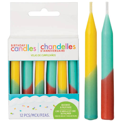 Dipped Beeswax & Palm Wax Birthday Candles 3.25" | 12 ct - Zurchers