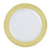 Elegant Living White With Gold Rim Plates 9" | 50ct - Zurchers