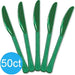 Festive Green Heavy Duty Plastic Knives | 50ct - Zurchers