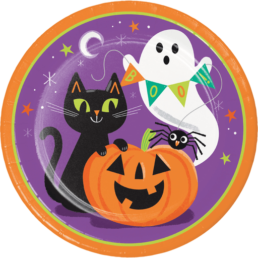 Halloween Pals Paper Lunch Plates 9" | 8ct - Zurchers