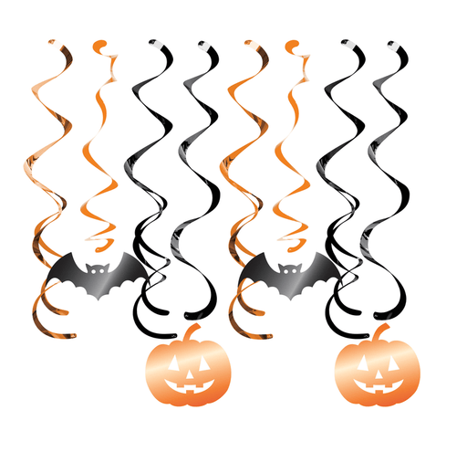 Halloween Bats & Pumpkins Dizzy Danglers | 8pcs - Zurchers