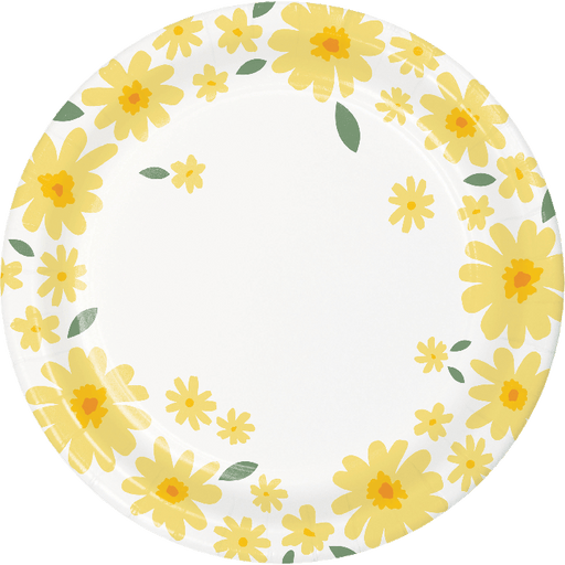 Sweet Daisy Paper Dessert Plate 7" | 8 ct - Zurchers