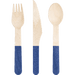 Wood Assorted Cobalt Blue Cutlery 6.5" | 24 ct - Zurchers