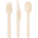 Wood Assorted Natrual Cutlery 6.5" | 24 ct - Zurchers