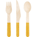 Wood Assorted Yellow Cutlery 6.5" | 24 ct - Zurchers