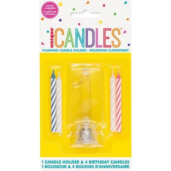 Flashing Candle Holder W/Birthday Candles 1 | 1ct - Zurchers