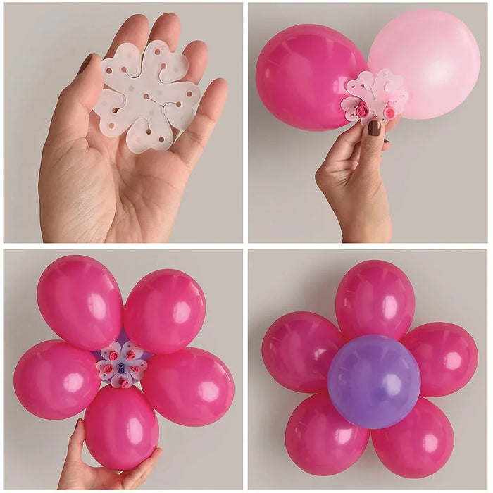 Flower Shaped Balloon Holder 2.5" | 4ct - Zurchers