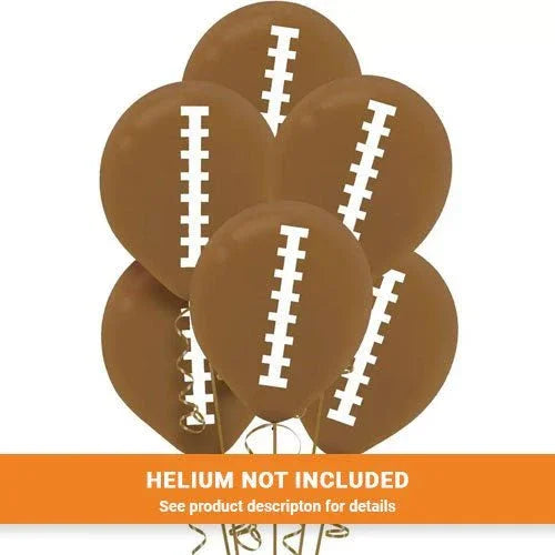 Football Flat Printed Latex Balloons 12" | 6ct - Zurchers