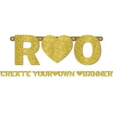 Glitter Gold Letter Banner Kit - Zurchers